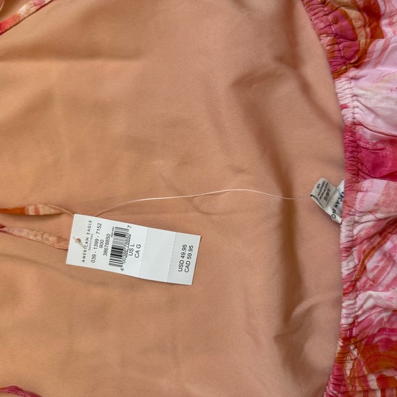 American Eagle Outfitters Swirl Mini Dress in Pink and Orange - Picture 3 of 3
